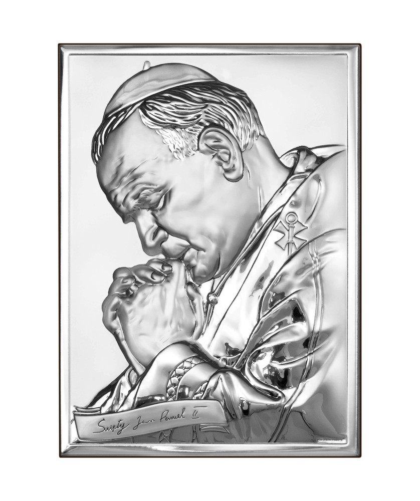 Jan Paweł 2 Srebrny Obrazek