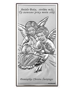 Silver Souvenir of Holy Baptism with prayer