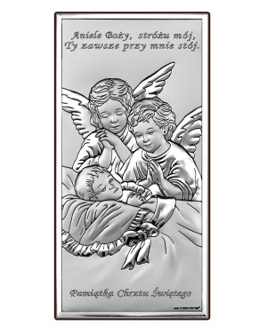 Silver Souvenir of Holy Baptism with prayer