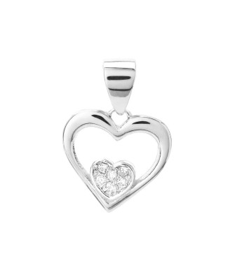 Silver pendant Zirconia HEART