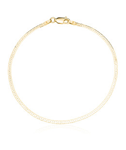 Bracelet Snake weave flat 20.5 cm 14k gold