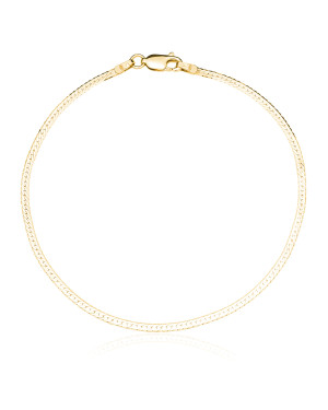 Bracelet Snake weave flat 20.5 cm 14k gold