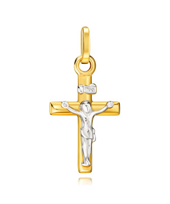 BEAUTIFUL GOLDEN CROSS two-tone Baptism Communion