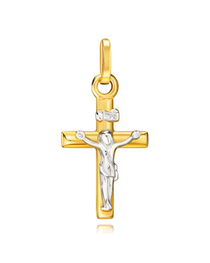 BEAUTIFUL GOLDEN CROSS two-tone Baptism Communion