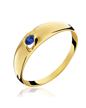 Gold ring with sapphire stone perfect for a gift