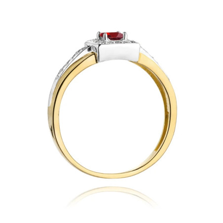 Gold ring with diamond EY-271 ruby ​​| GoldJewellery
