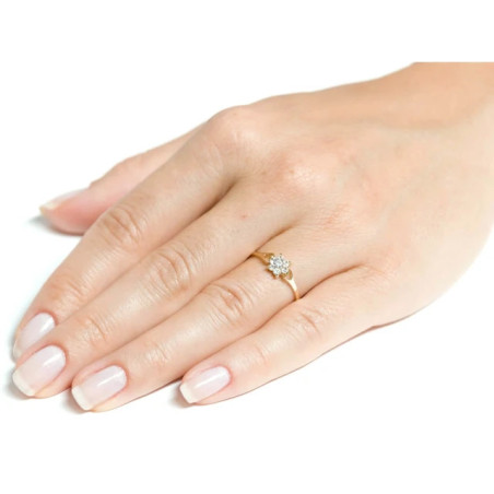 Flower gold engagement ring 333 P3.1292 | GoldJewellery