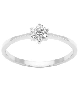 Silver flower ring