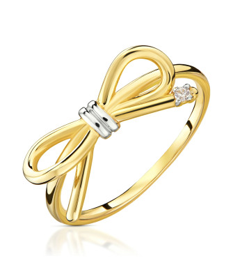 14k gold bow ring