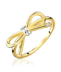14k gold bow ring