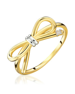 14k gold bow ring