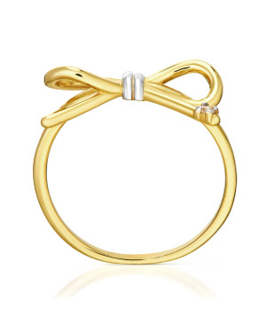 14k gold bow ring