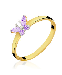 Purple butterfly ring 8k
