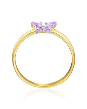 Purple butterfly ring 8k