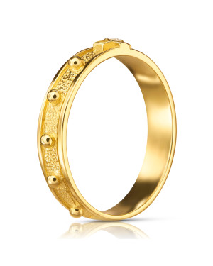Rosary ring 14k