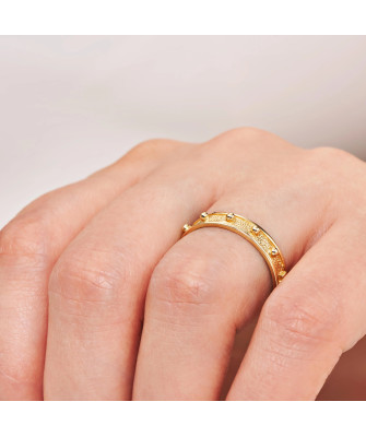 Rosary ring 14k
