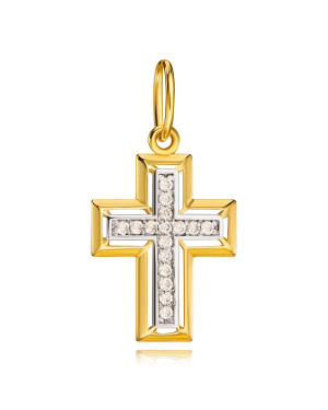 Gold cross white zircons