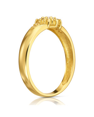 Flower ring 14k cubic zirconia