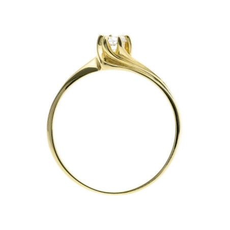 333 gold engagement ring with white stone P1.137 | GoldJewellery