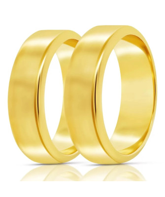 Classic gold wedding band 3 mm 14k size 6 -14
