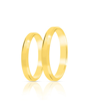 Classic gold wedding band 4 mm 14k size 6 - 14