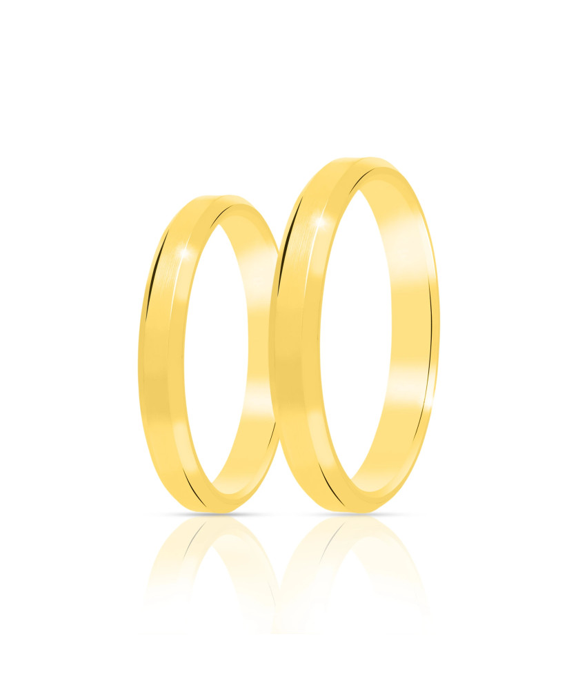 Classic gold wedding band 4 mm 14k size 15-23