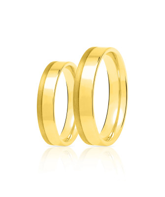 Classic gold wedding band 4 mm 14k size 24 - 32