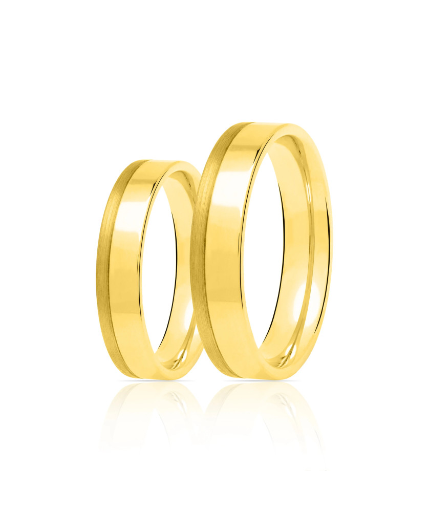 Classic gold wedding band 4 mm 14k size 24 - 32