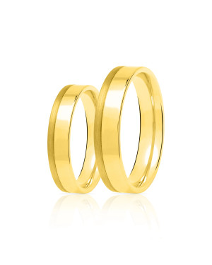 Classic gold wedding band 4 mm 14k size 24 - 32