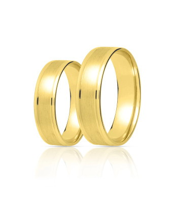 Classic gold wedding band 4 mm 14k size 6 - 14