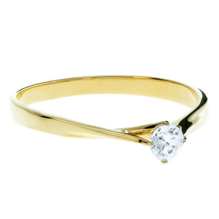 Delicate classic engagement ring with zirconia P2.1033 | GoldJewellery