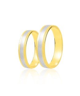 Classic gold wedding band 4 mm 14k size 15 - 23