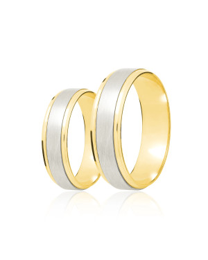 Classic gold wedding band 4 mm 14k size 15 - 23