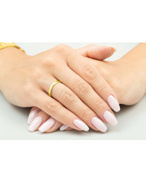 Gold wedding band 4 mm 14k size 6 - 14