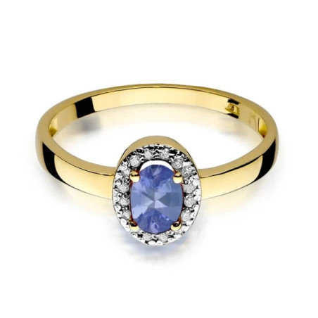 Gold ring with diamond EY-330 tanzanite | GoldJewellery
