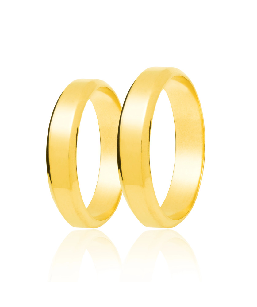 Złota obrączka ślubna 4 mm próba 14k Rozm. 24 - 32