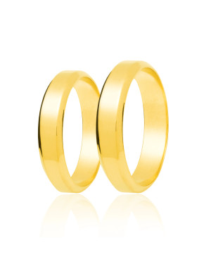 Złota obrączka ślubna 4 mm próba 14k Rozm. 24 - 32