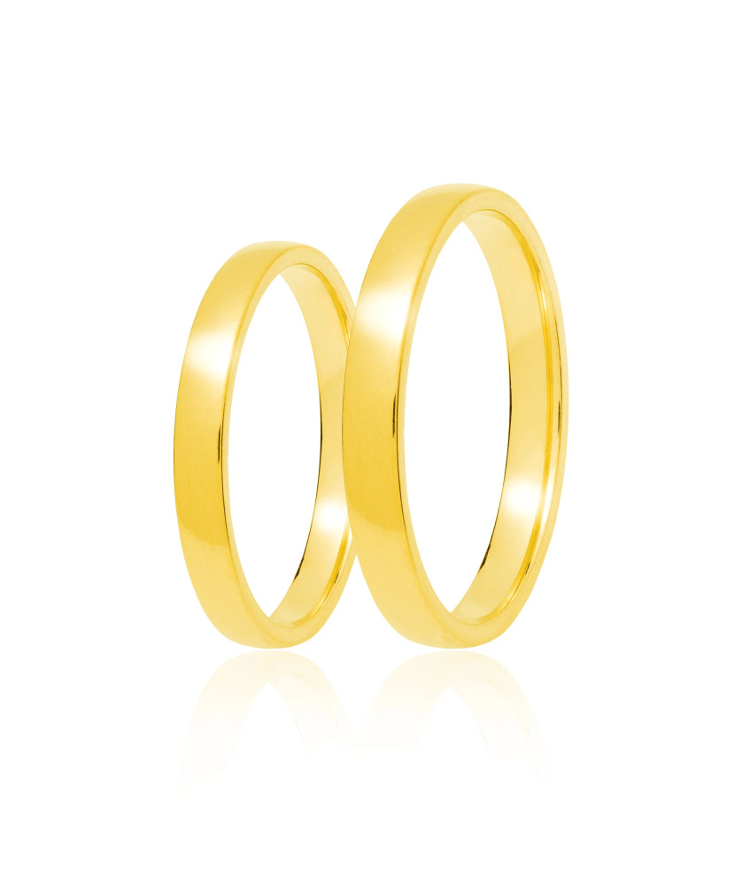 Złota obrączka ślubna 4 mm próba 14k Rozm. 24 - 32