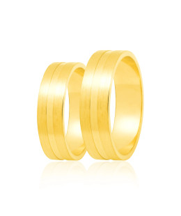 Gold wedding band 4 mm 14k size 6 - 14