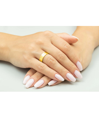 Gold wedding ring 4 mm 14k trial Size 24 - 32