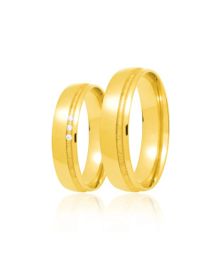 Gold wedding band 4 mm 14k size 15 - 23