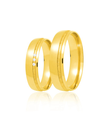 Gold wedding ring 4 mm 14k size 24 - 32