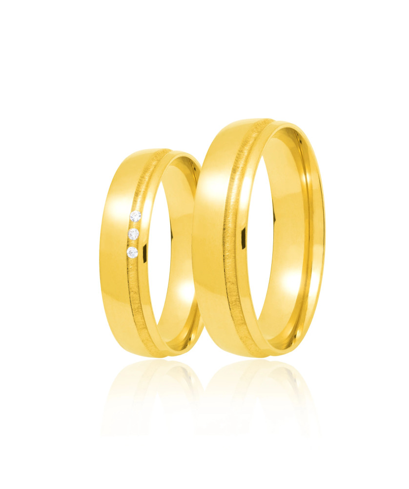 Złota obrączka ślubna 4 mm próba 14k Rozm. 24 - 32