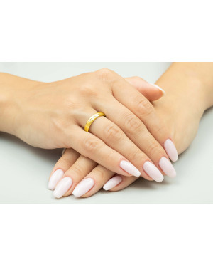 Gold wedding ring 4 mm 14k trial Size 15 - 23