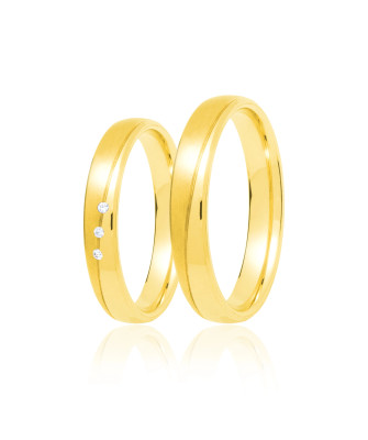 Złota obrączka ślubna 4 mm próba 14k Rozm. 24 - 32