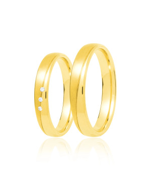 Złota obrączka ślubna 4 mm próba 14k Rozm. 24 - 32