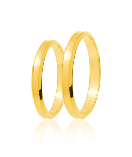 Gold wedding band 4 mm 14k size 6 - 14