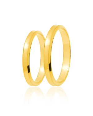 Gold wedding band 4 mm 14k size 6 - 14