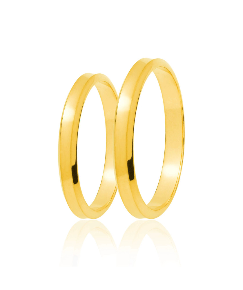 Gold wedding ring 4 mm 14k trial Size 15 - 23