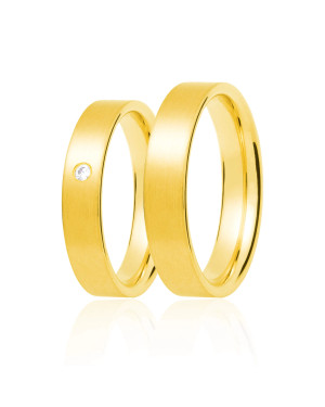 Gold wedding band 4 mm 14k size 6 - 14